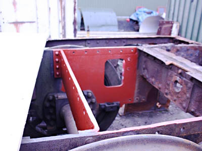 Rear stretcher built up with weld - Clive Emsley - 17 March 2012