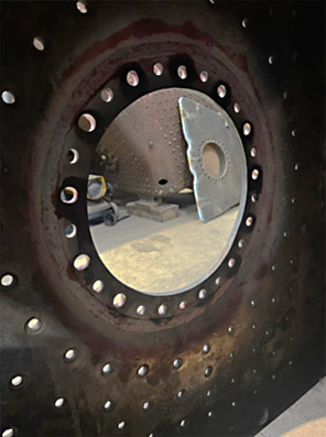 Replacement copper door ring on the inner firebox - Leaky Finders