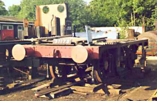 The frames of 31178 in the yard at Sheffield Park in 1996