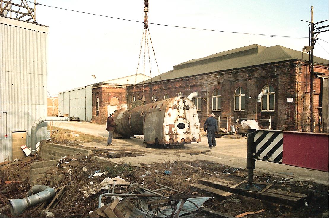 Atlantic boiler after discovery at the factory and before the cladding and asbestos were removed © 'Bluebell Atlantic Project'