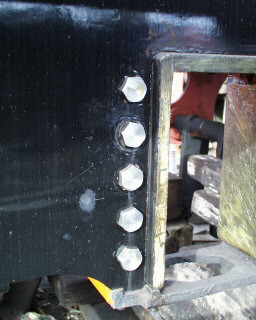View of new hornstay bolts