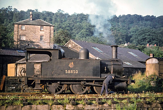 55850 at Cromford Goods, during the summer of 1956 - John F. Clay, courtesy Patrick Clay