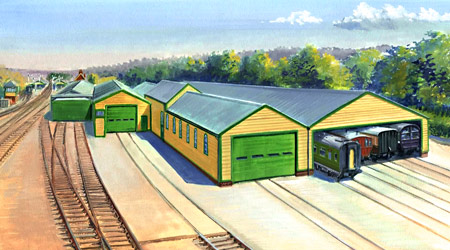 Updated sketch of proposed carriage shed extension - Matthew Cousins