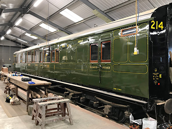 SR Maunsell Brake Third 3687 in the works - Richard Salmon - 4 February 2023 SR Maunsell Brake Third 3687 in the works - Richard Salmon - 4 February 2023