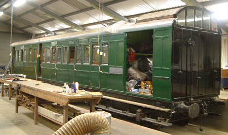 the Birdcage Brake 3363 in the carriage works - David Chappell - 25 Mar 2009