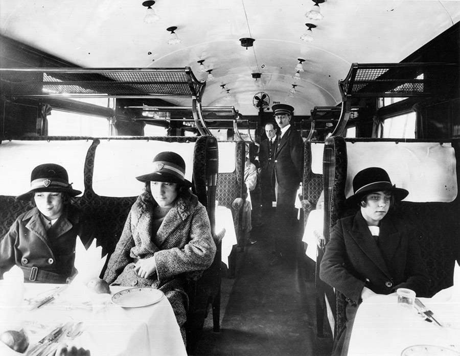 Interior of SR Maunsell Restaurant Car