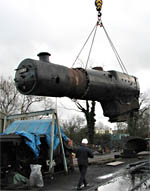 Camelot's boiler being lifted for overhaul - Ben Coughlan - 19 Nov 2007