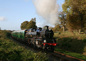 80151 with Bulleid coaches - 25 October 2009 - Andrew Strongitharm