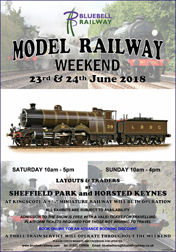 Model Railway weekend is 23-24 June 2018 - Mike Hoops' Poster