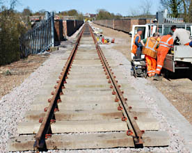 Track complete across the viaduct - 22 April 2010 - Pat Plane