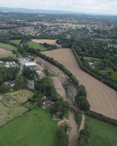 Aerial photo of East Grinstead extension - 14 Sept 2012
