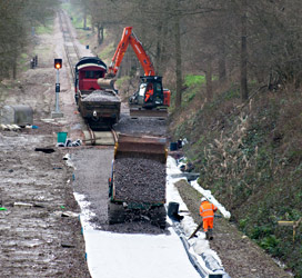 Ballast being laid from the South - John Sandys - 8 January 2013