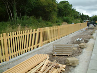 New fencing erected at East Grinstead - David Chappell - 26 July 2010