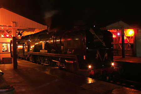 34059 in the evening at Sheffield Park - 12 December 2009 - Mike Lee