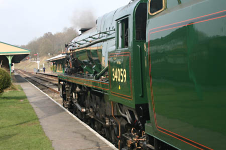 Sir Archibald Sinclair in steam at Horsted today - 6 Apr 2009 - Andrew Strongitharm