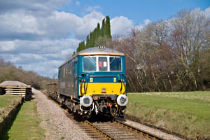 73136 with spoil train at West Hoathly - Tom Waghorn - 6 Mar 2009
