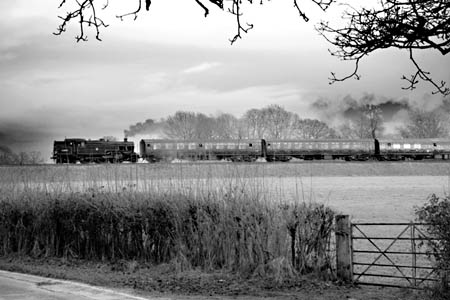 42085 heads South from Horsted Keynes - 21 February 2010 - Edward J Dyer