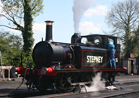 55 Stepney being test-steamed - Tony Sullivan - 6 May 2010