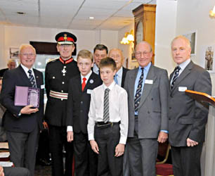 Group photo at presentation of Queens Award - Derek Hayward - 16 September 2010