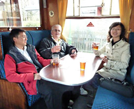 Passengers enjoying our Rail Ale train - Edward Hankey - 16 April 2010