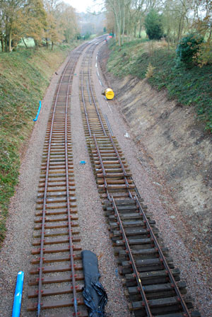 Siding and running line laid down to Imberhorne tip - Patrick Plane - 14 December 2010