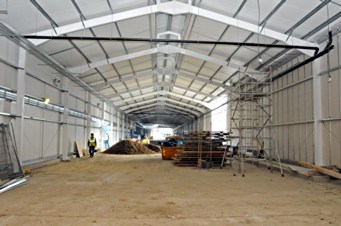 Inside the carriage shed on Woodpax site - Derek Hayward - 22 October 2010