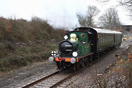 178 with train on the relaid track - Michael Hopps - 5 February 2011