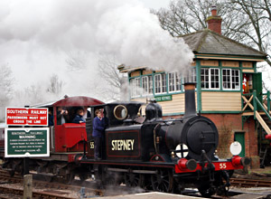 55 'Stepney' with the Queen Mary brake van - Greg Wales - 13 March 2011