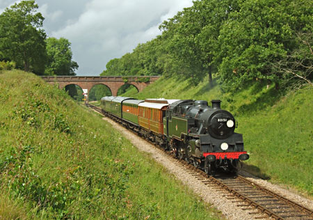 80151 with GN Saloon and the pre-war SR set at 3-arch - Ashley Smith - 18 June 2011