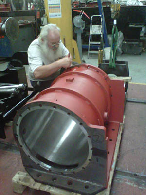 Completed cylinder for Brighton Atlantic - Malcolm Porter - 19 June 2011