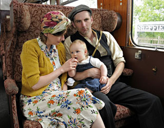 Family on train - Derek Hayward - 8 May 2011