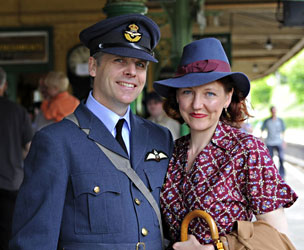 RAF couple at Horsted Keynes - Derek Hayward - 7 May 2011