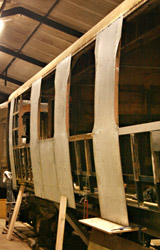 New panelling on Bulleid Composite 5768 - Dave Clarke - 29 August 2011