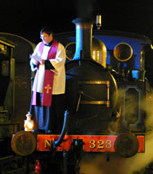 Fr John Twisleton with 'Bluebell' at Horsted Keynes - Robin Willis - 3 Dec 2011