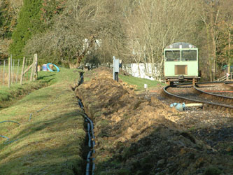 Signal cables and water supply trench at Kingscote - David Chappell - 18 Dec 2011