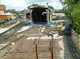 Loco Washout Pit trackwork at SP - David Chappell - 18 Sept 2011