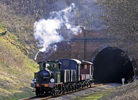 178 with goods train after leaving tunnel - Derek Hayward - 10 March 2012