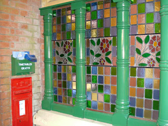 New stained glass and woodwork in Horsted Keynes porch - Ian Fribbens - 1 February 2012
