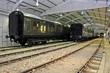 Stock inside the new carriage shed - Derek Hayward - 21 January 2012