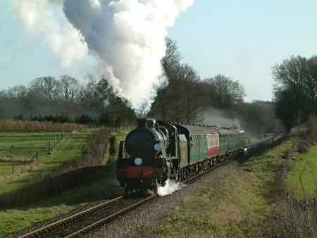 1638 with the first train of the day - David Chappell - 2 January 2012
