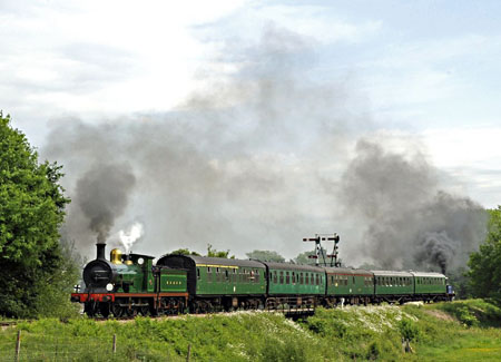C-class and Bluebell top-and-tail the service train - Derek Hayward - 30 May 2012