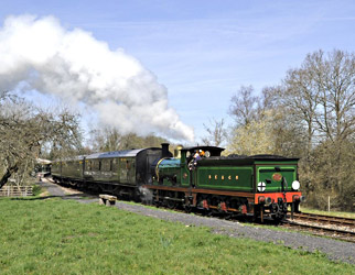 No.592 leaving Kingscote - Derek Hayward - 25 March 2012
