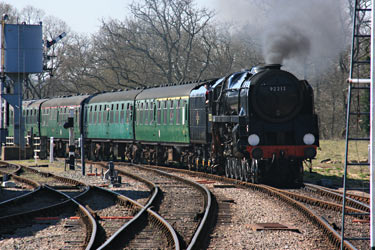 92212 arrives at Horsted Keynes with its first train - Tony Sullivan - 6 April 2012