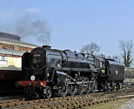 92212 in steam at Sheffield Park - Derek Hayward - 3 April 2012