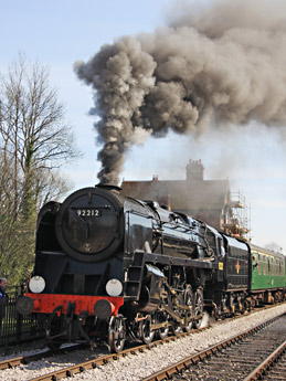 92212 on the 3 pm departure from Sheffield Park - Graham Court - 6 April 2012