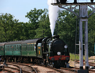 1638 arrives at Horsted Keynes with the 11 am from Sheffield Park - Tony Sullivan - 22  July 2012