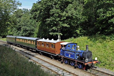 323 'Bluebell' with vintage train on 15 September 2012 - Derek Hayward