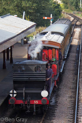 Stepney and Baxter with their train on 8 September 2012 - Ben Gray