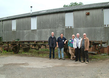 Potential new volunteers with Dave Clarke and the underframe for 3188 - David Chappell - 2 Sept 2012