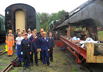 9F Club with the steam crane - Steve Booth - 16 Sept 2012